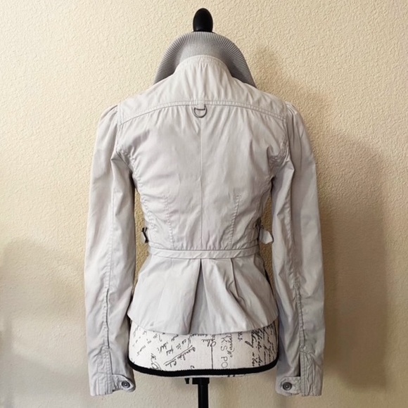 Armani Exchange Khaki Peplum Crop Jacket XS - Picture 5 of 11